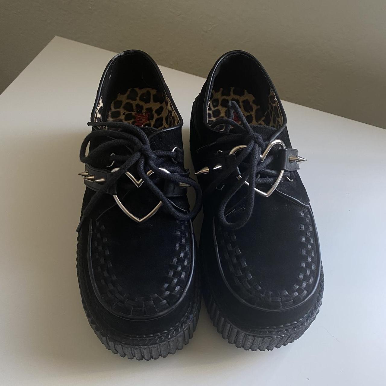 demonia creeper 206 platforms suede with spikes and... Depop