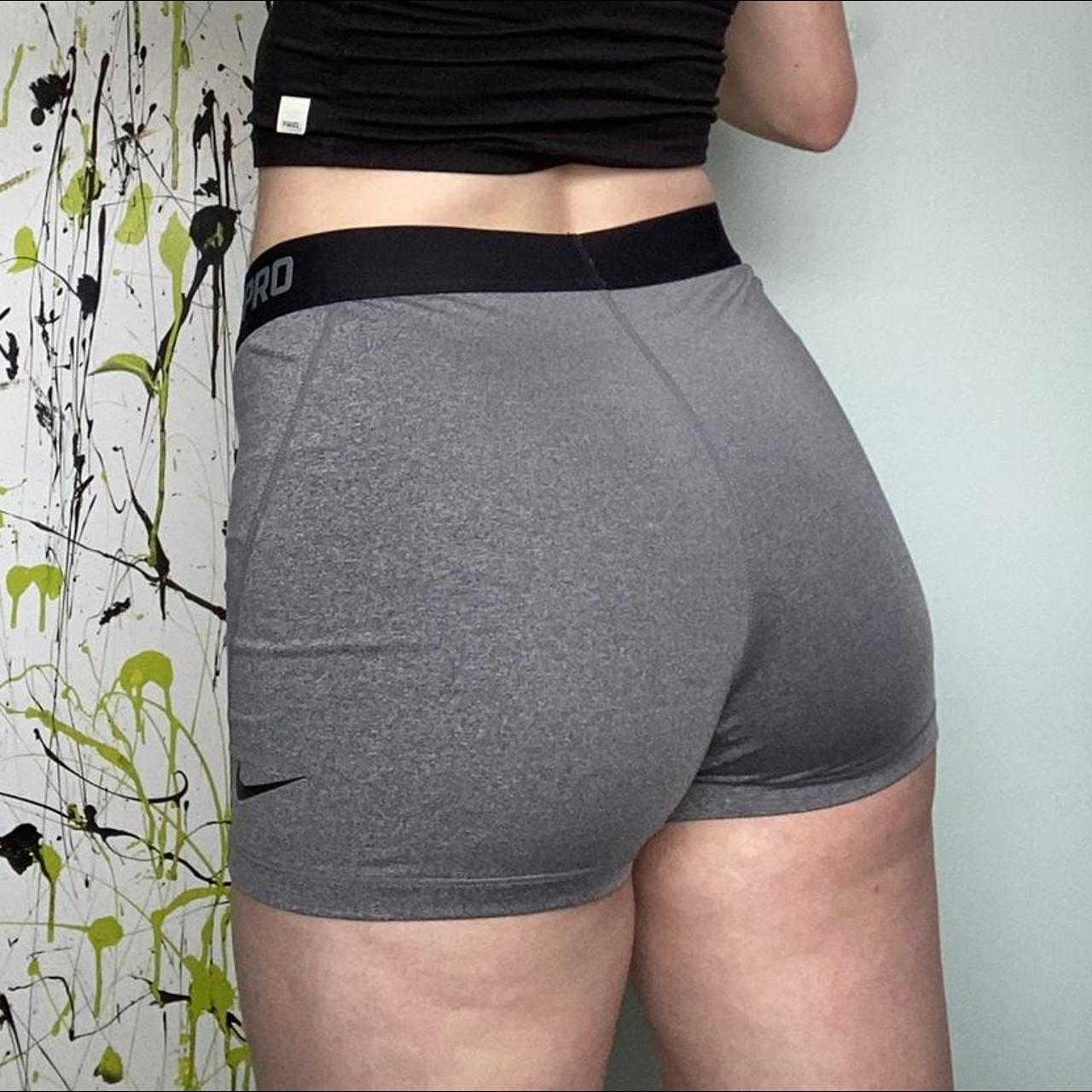 womens grey nike pro shorts