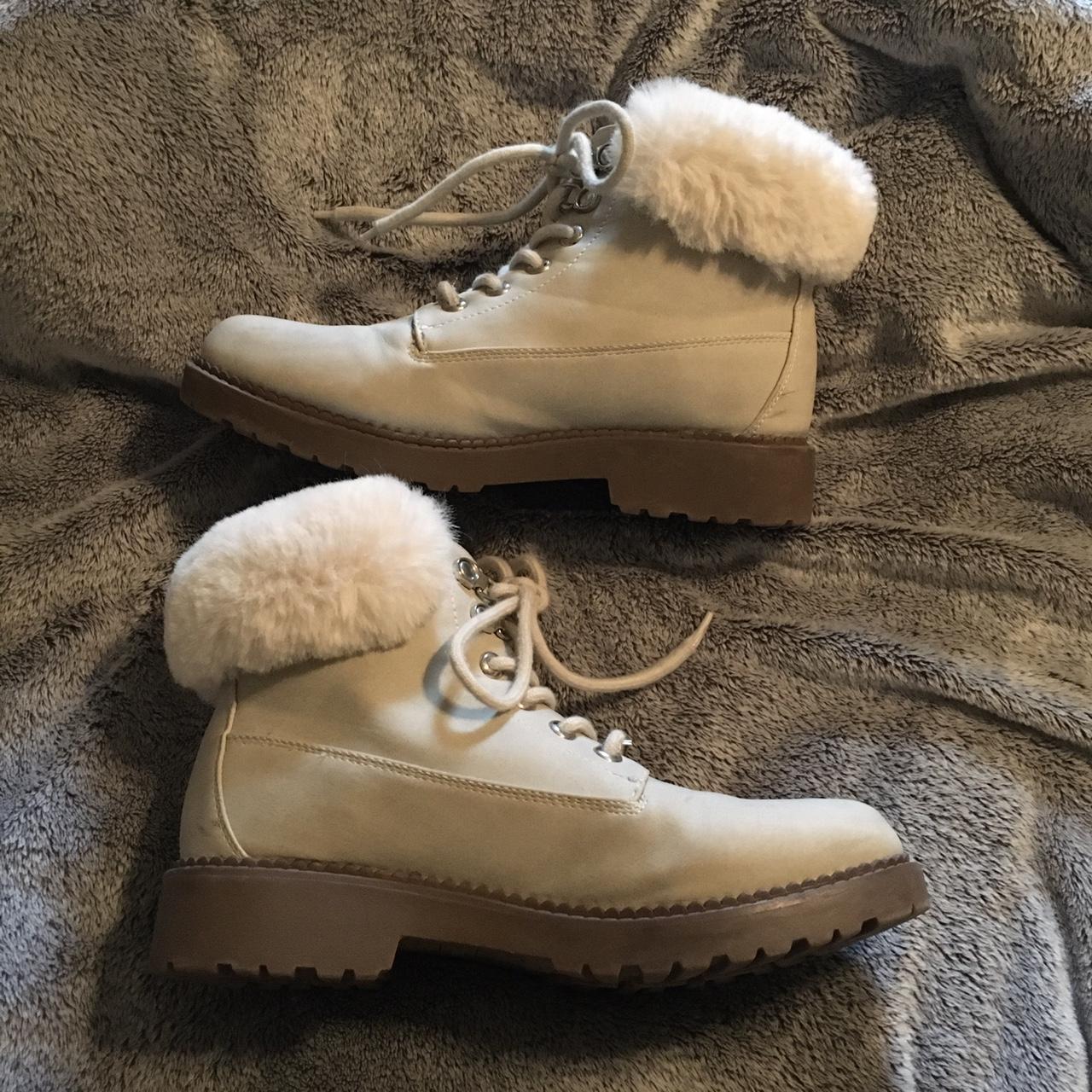 Esprit faux fur trimmed boots Great condition, very... - Depop