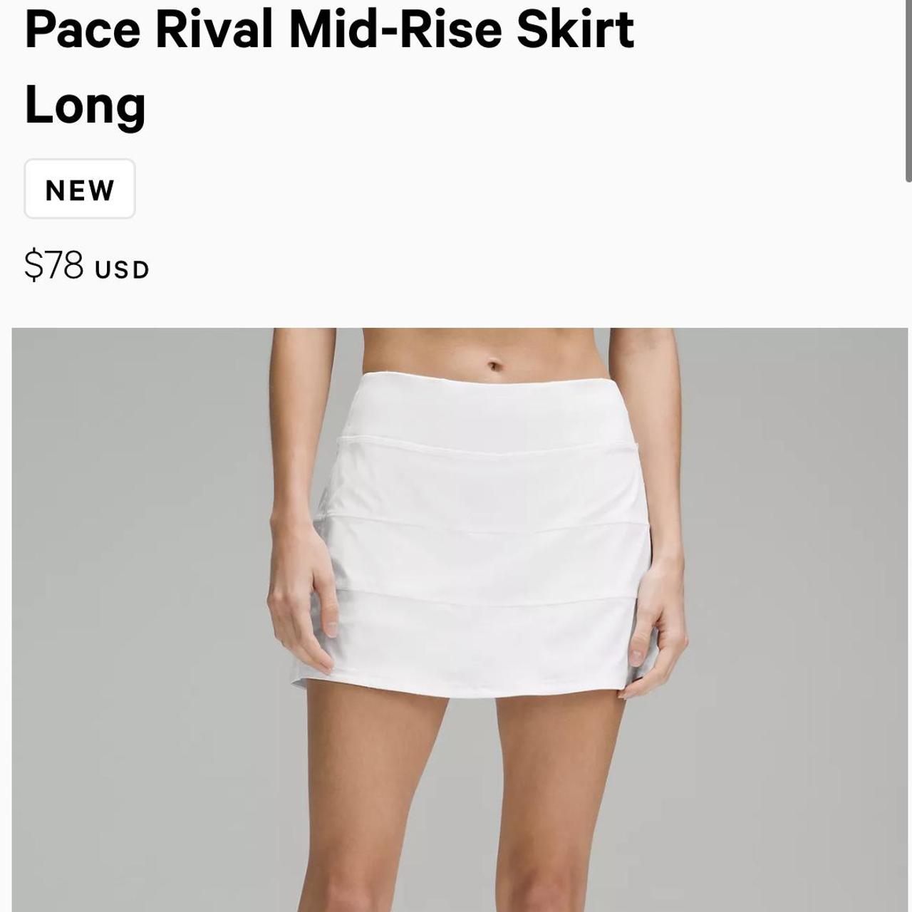Lululemon Pace Rival mid rise skirt 🪩 it's not the - Depop