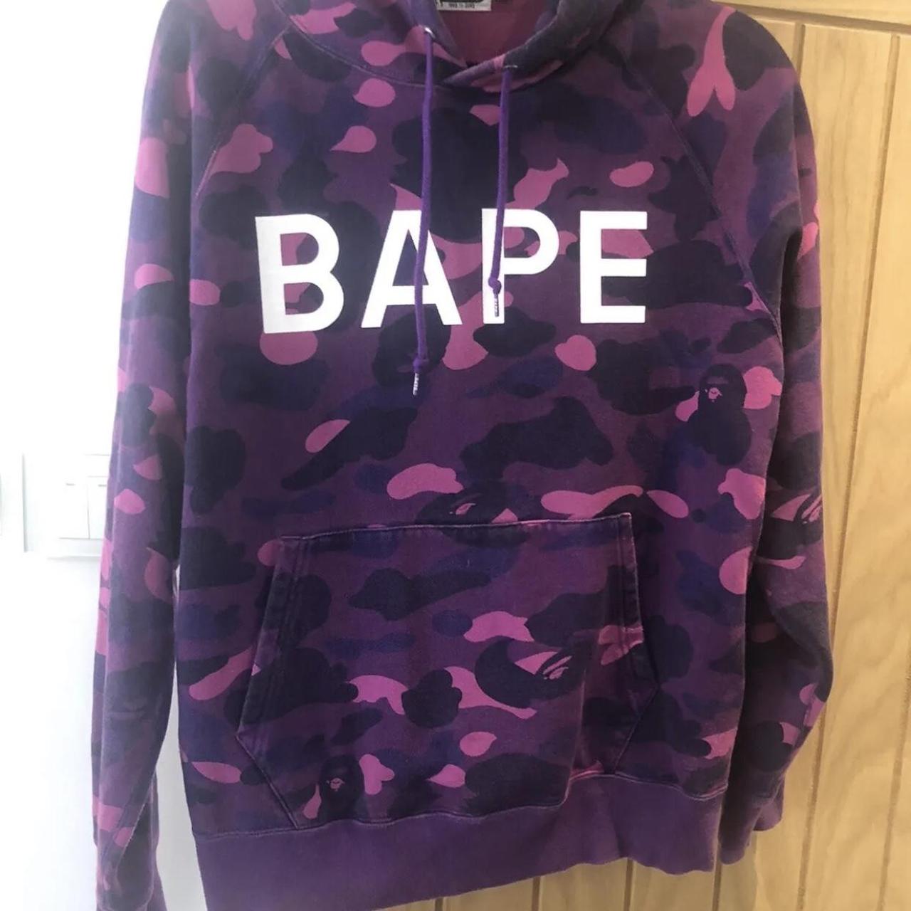 BAPE Men's Purple Hoodie | Depop