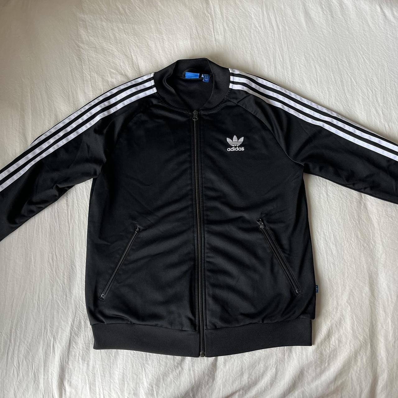 Adidas Women's Black and White Jacket | Depop