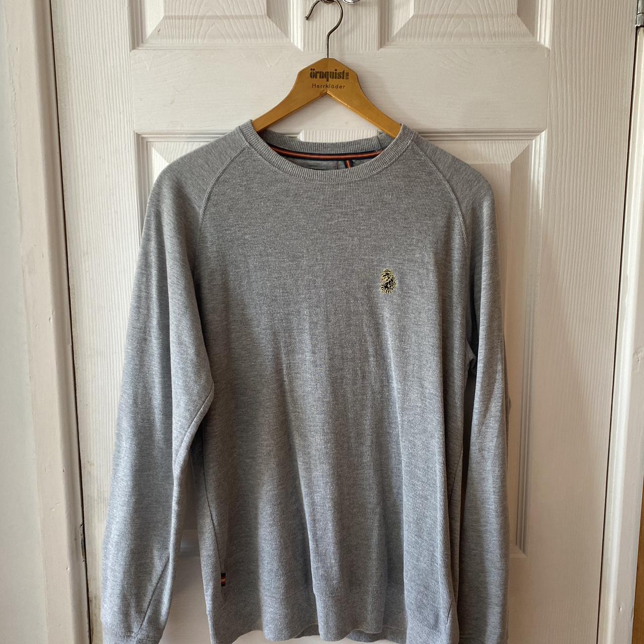 Luke Roper 1977 grey embroider sweatshirt. Size... - Depop