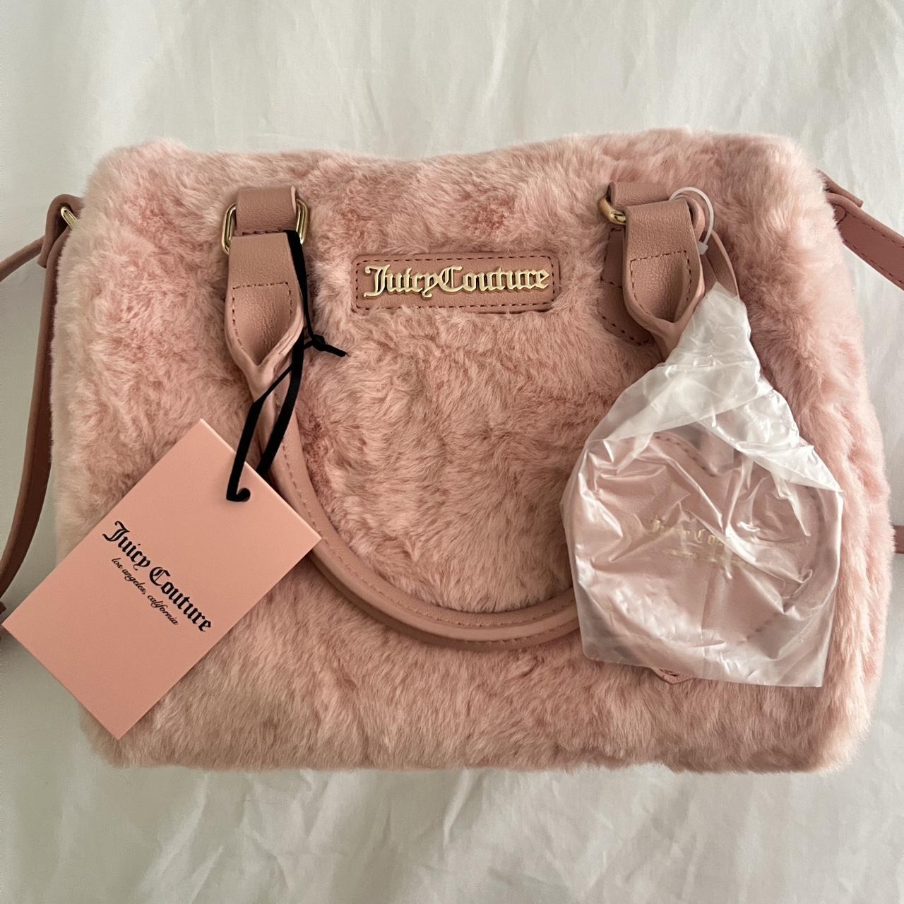 Juicy couture purse pink fur satchel Brand new Depop