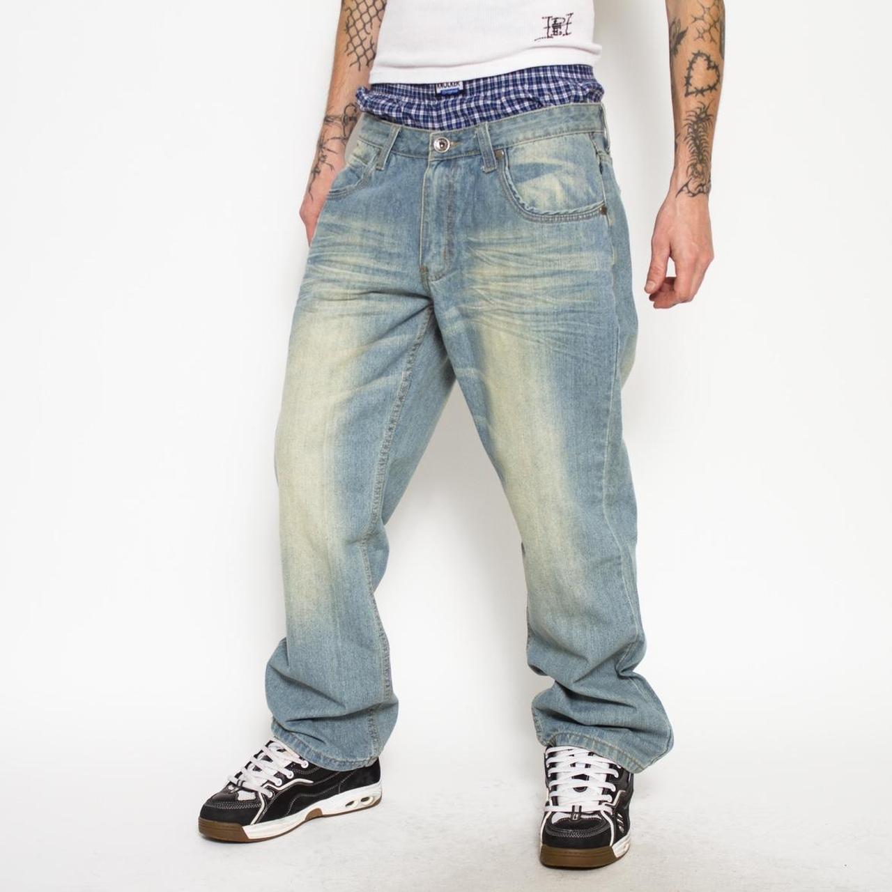 bijwoord Verplaatsbaar deelnemer American Vintage Men's Blue and Navy Jeans | Depop