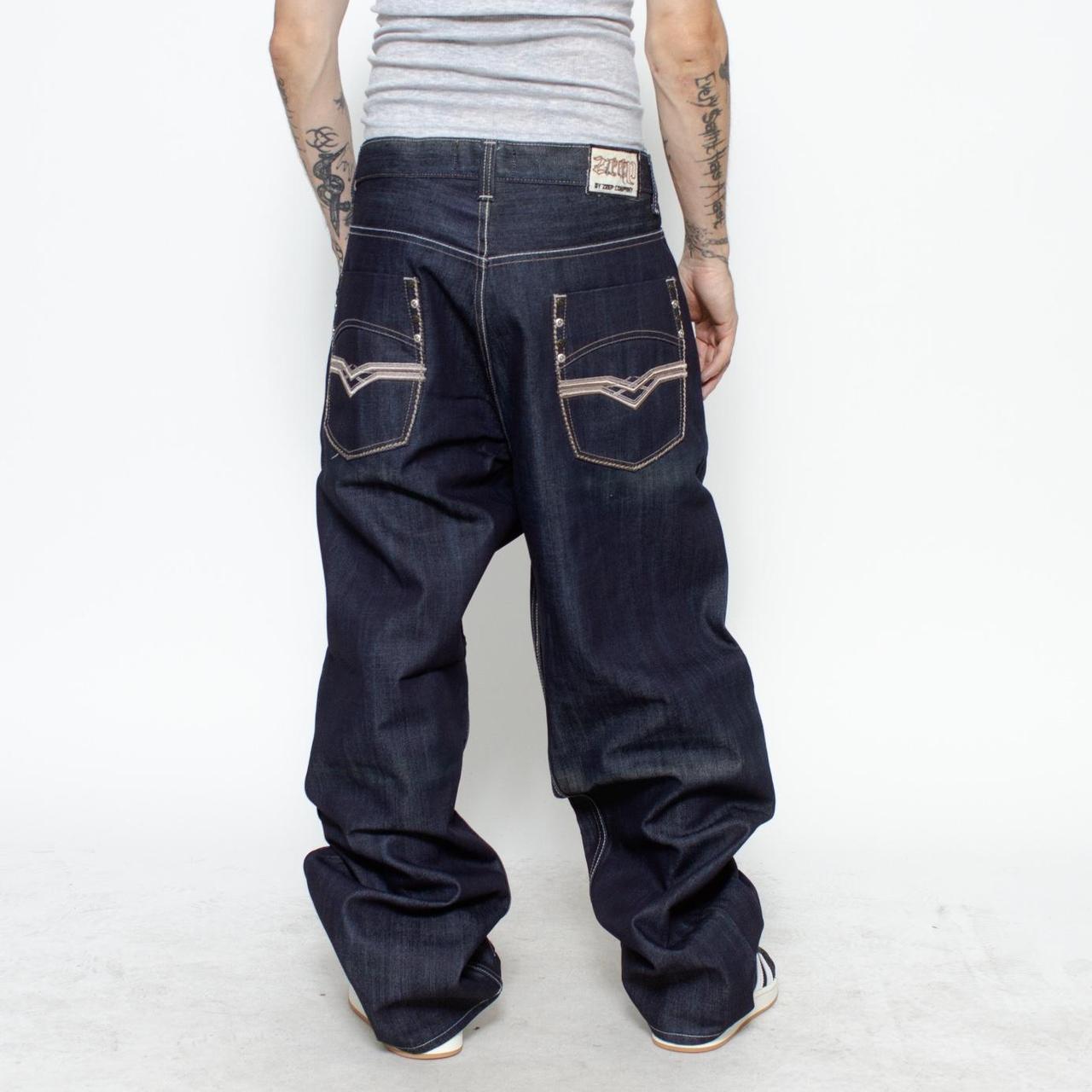 Deadstock 2000s y2k denim pants by ZEEP. NWT. Blue... - Depop