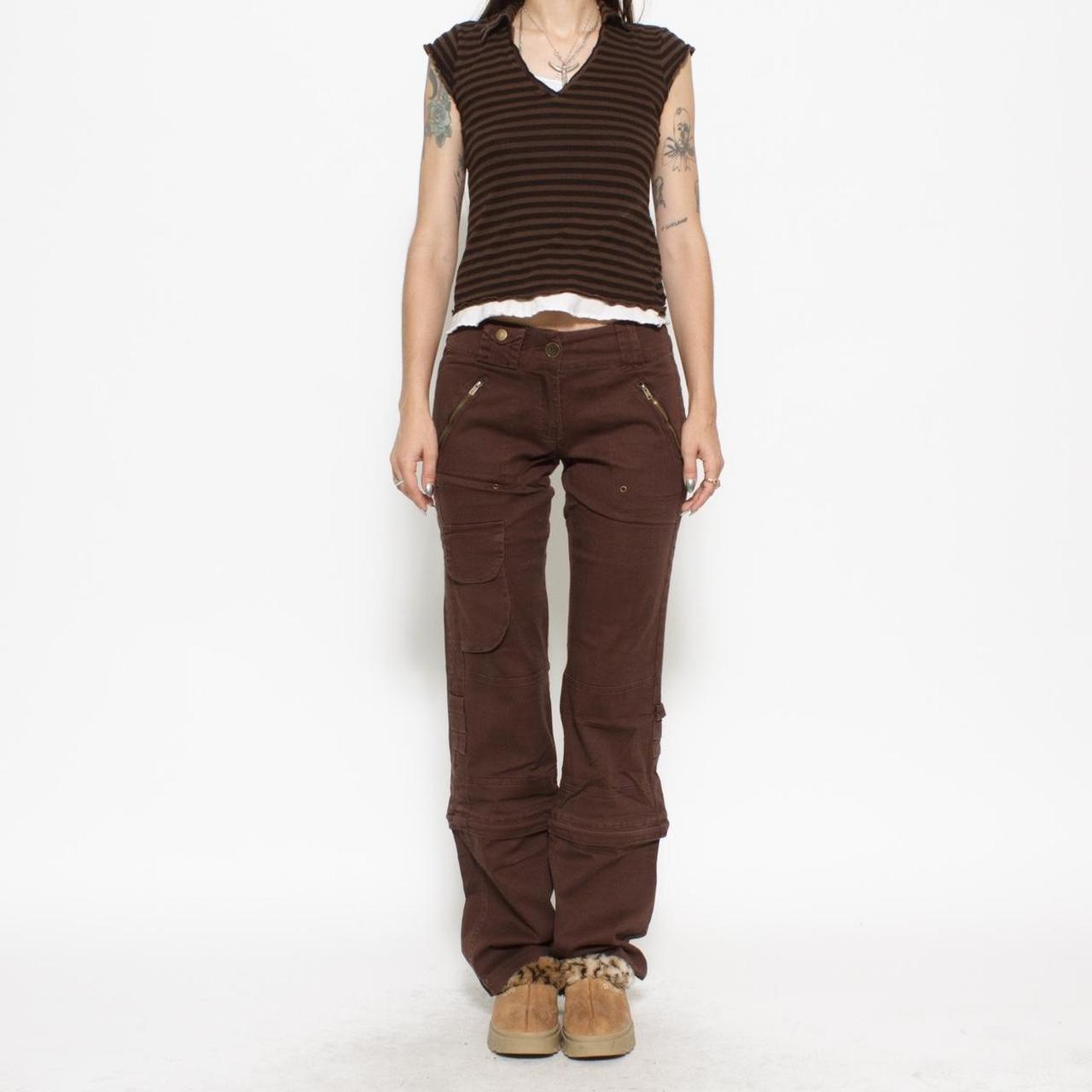 Light Brown Cargo Trousers with Metal Loops