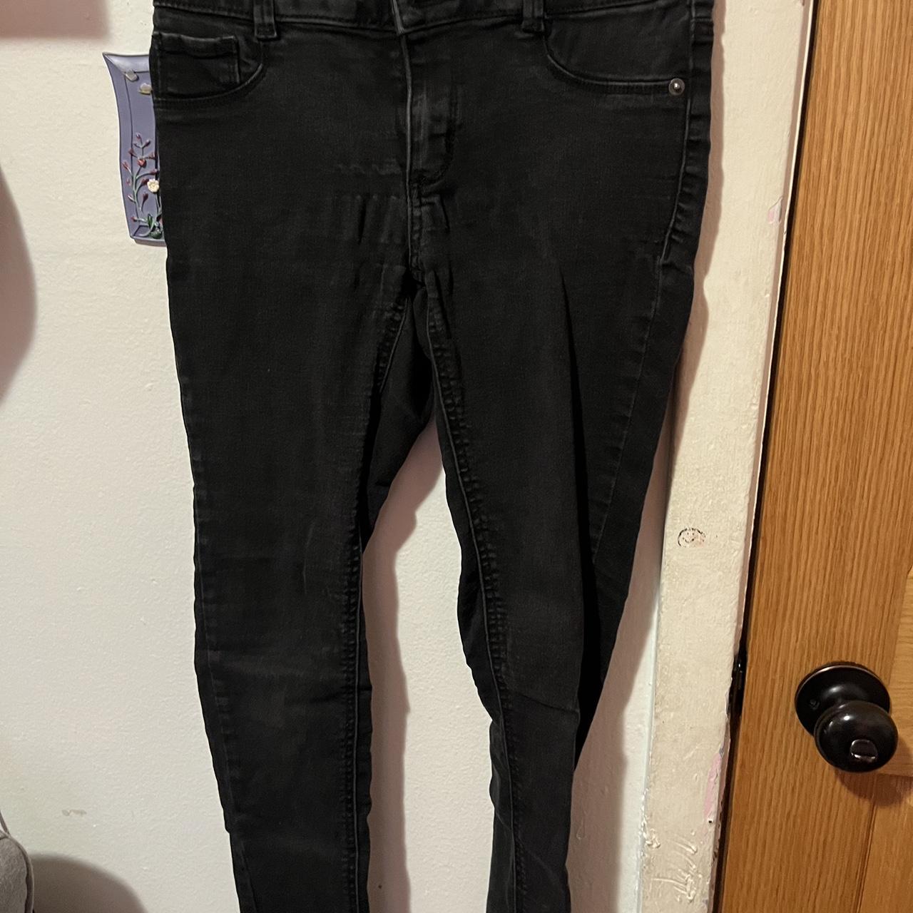 mudd/ mid-rise girls jegging/ black/ size 12/ zipper... - Depop