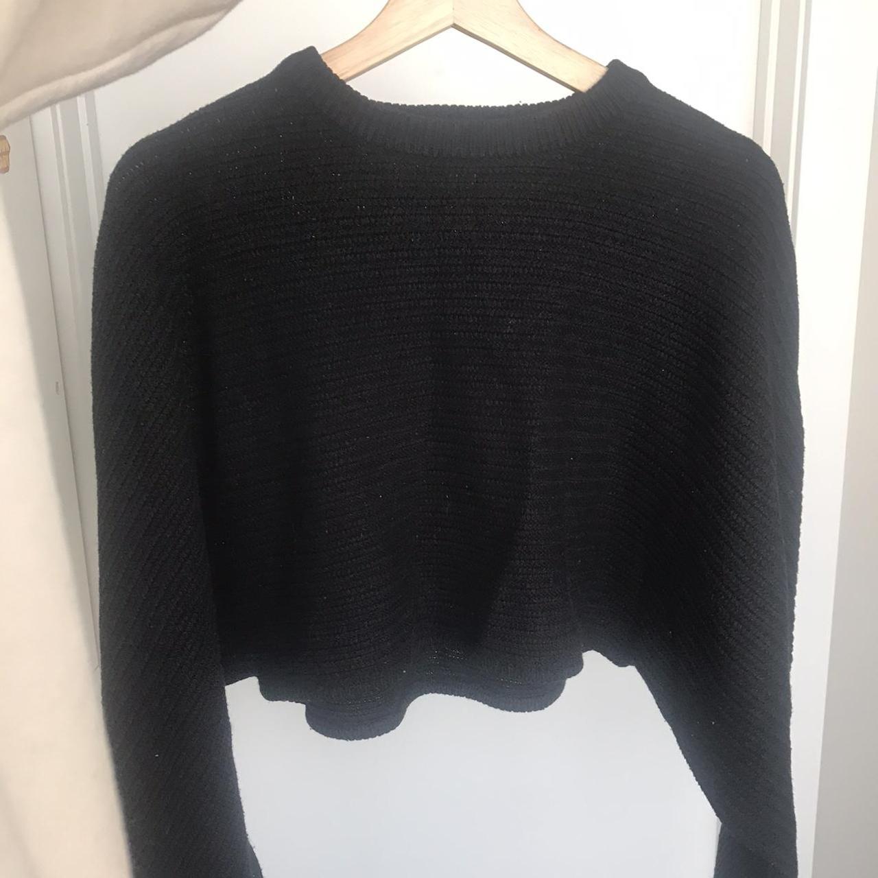 Cropped Knit Sweater! Good for layering. 12in... - Depop