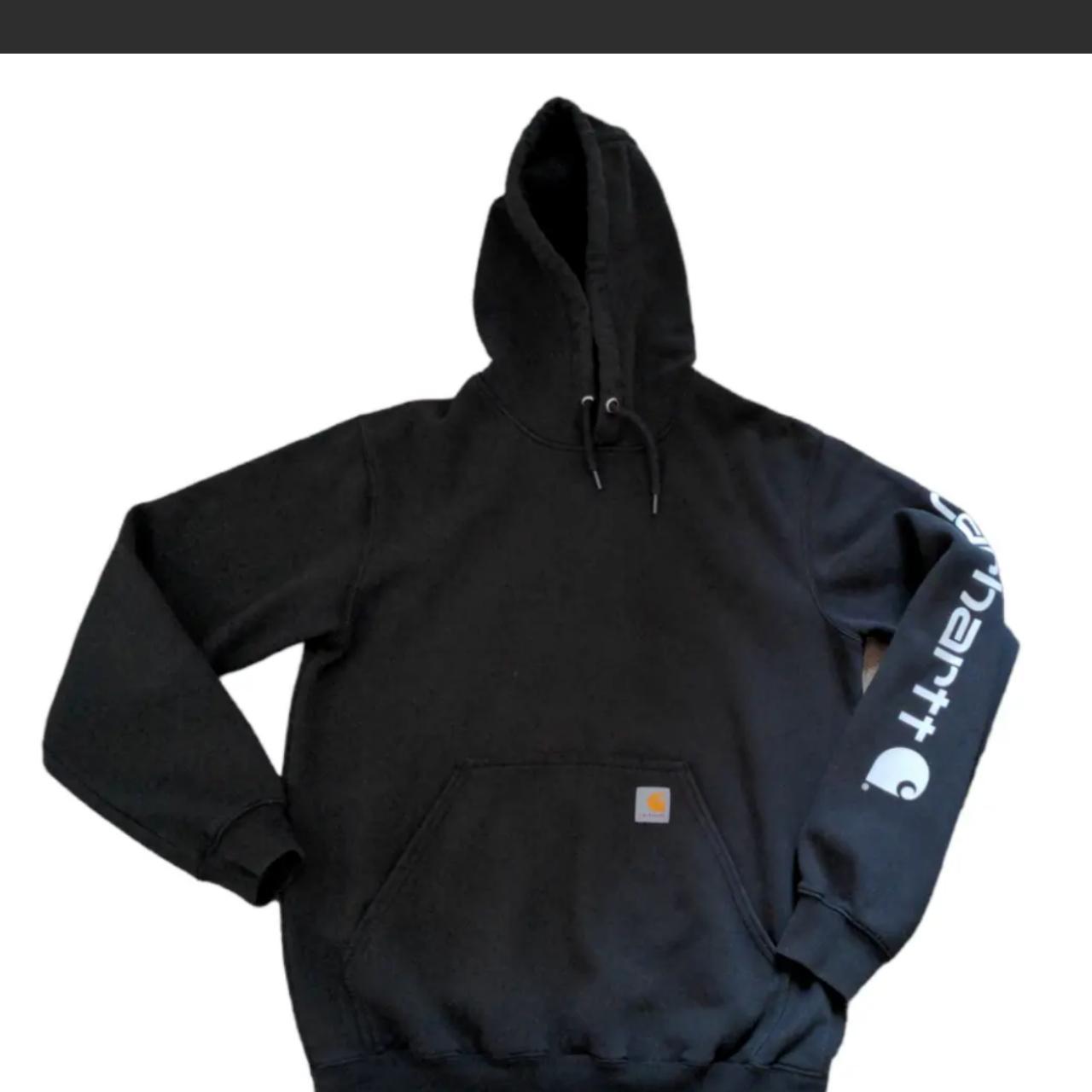 Carhartt Men's Black Hoodie Depop