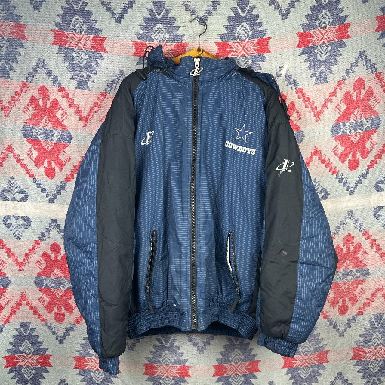 Vintage Dallas Cowboys puffer jacket. Full zip and - Depop