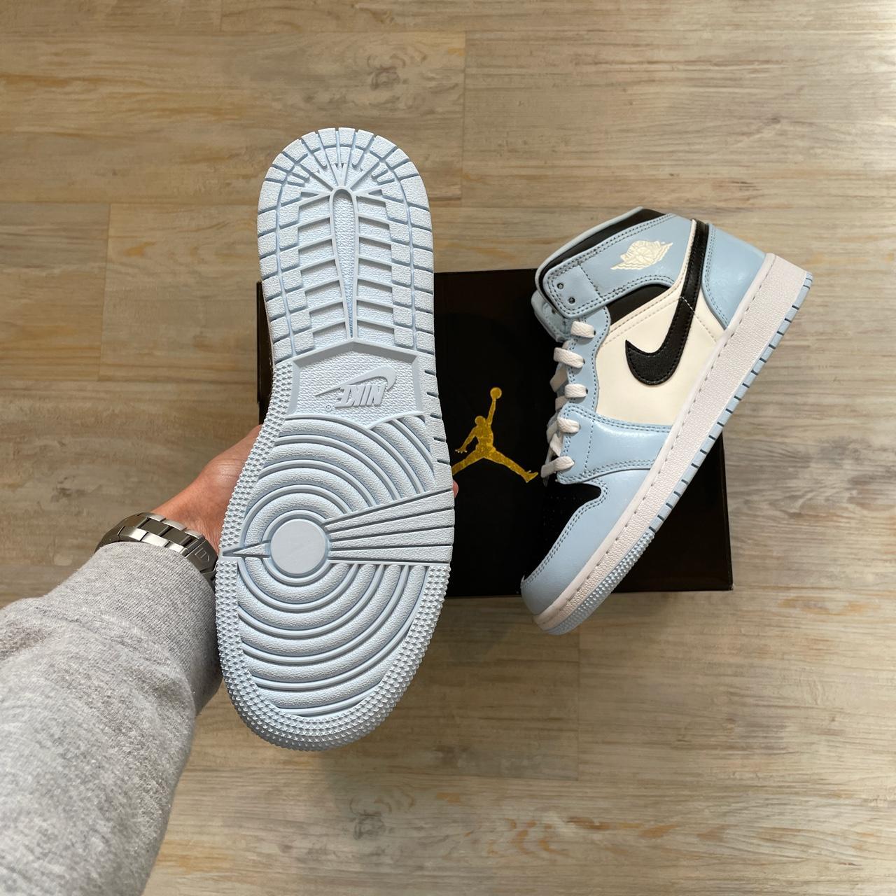 womens white and blue jordans