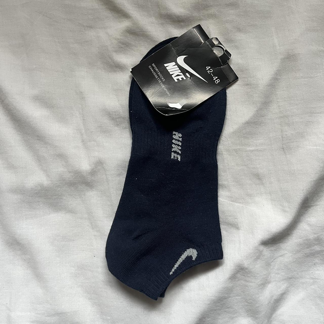 Brand new Nike ankle socks Navy colour Size... - Depop