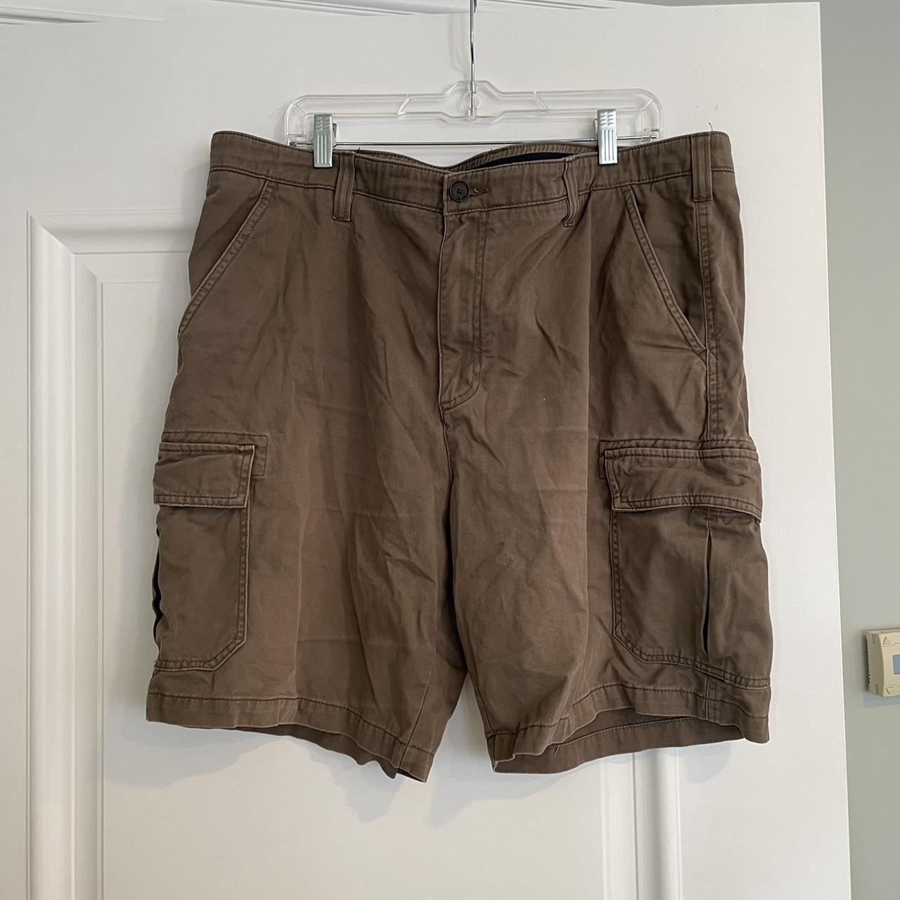 Brown baggy Cargo Shorts #vintage #y2k #skate... - Depop