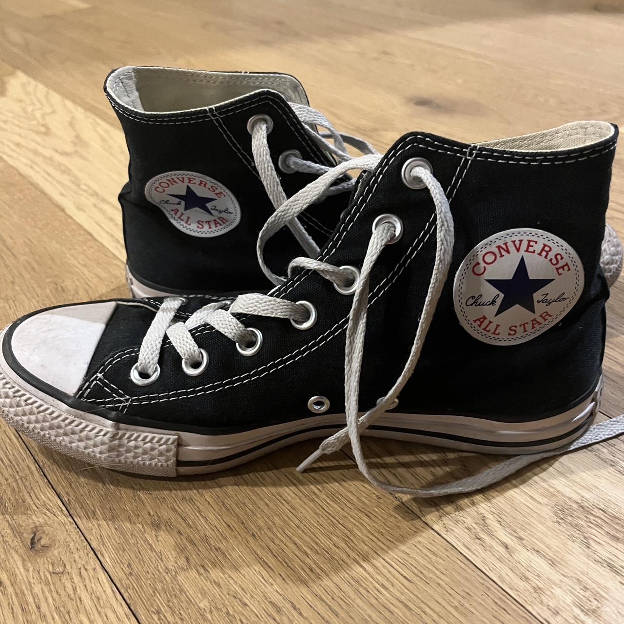 Classic Black High Top Converse, Women’s 8 - Depop