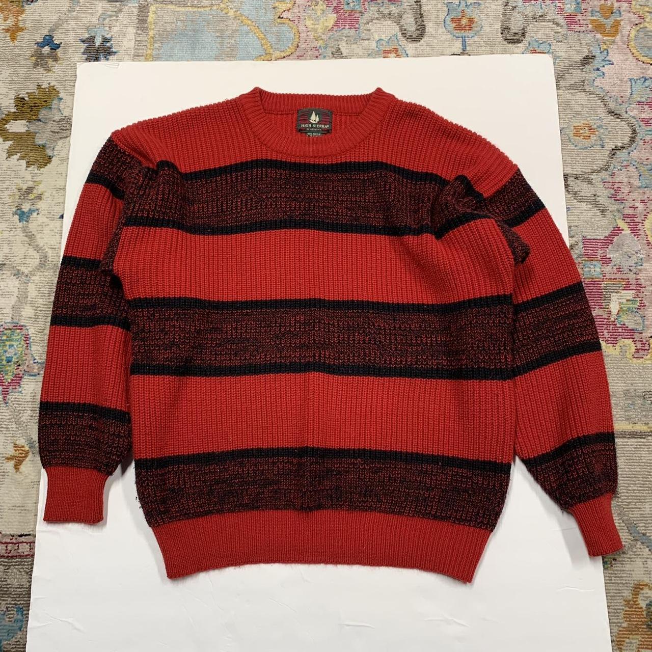 High Sierra Men's Black and Red Jumper | Depop