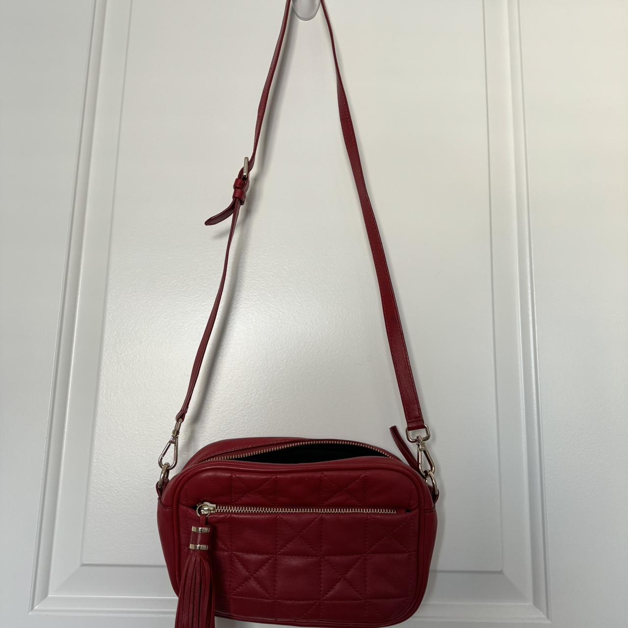 Zara red online purse