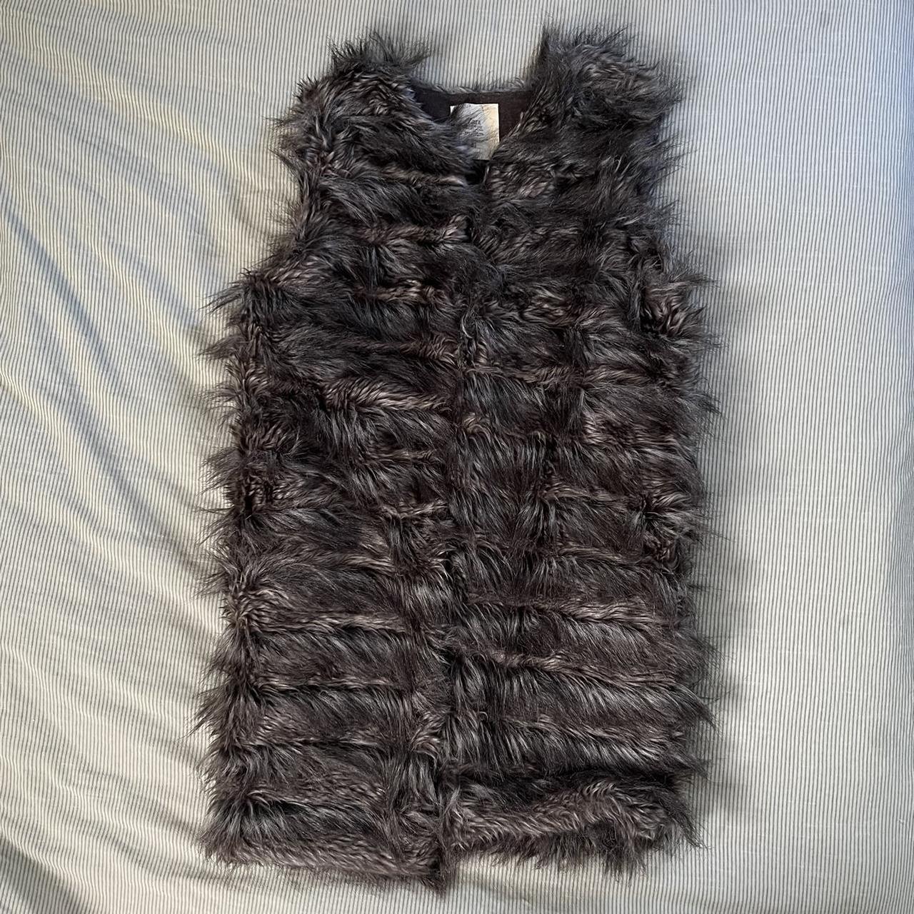 Zara Women's Grey and Brown Gilet | Depop