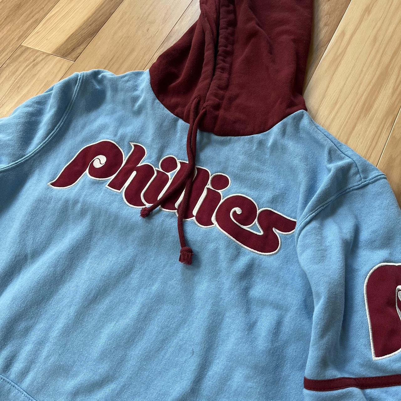 Philadelphia Phillies layered hoodie Baby blue - Depop