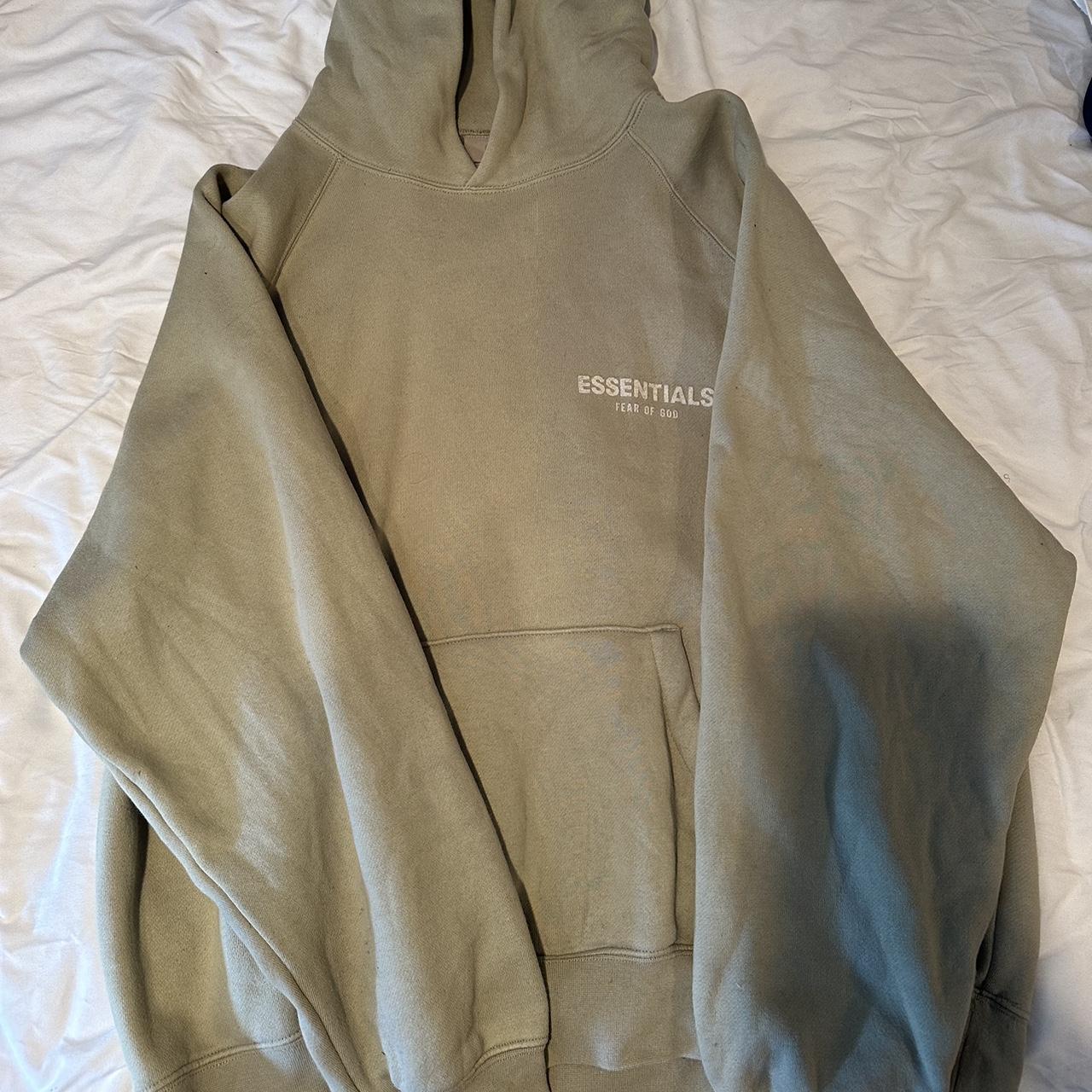 Men’s Medium Essentials Hoodie in Sea Foam green Depop