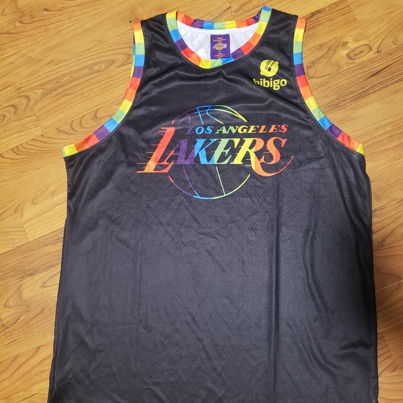 Los Angeles Lakers button down jersey with - Depop