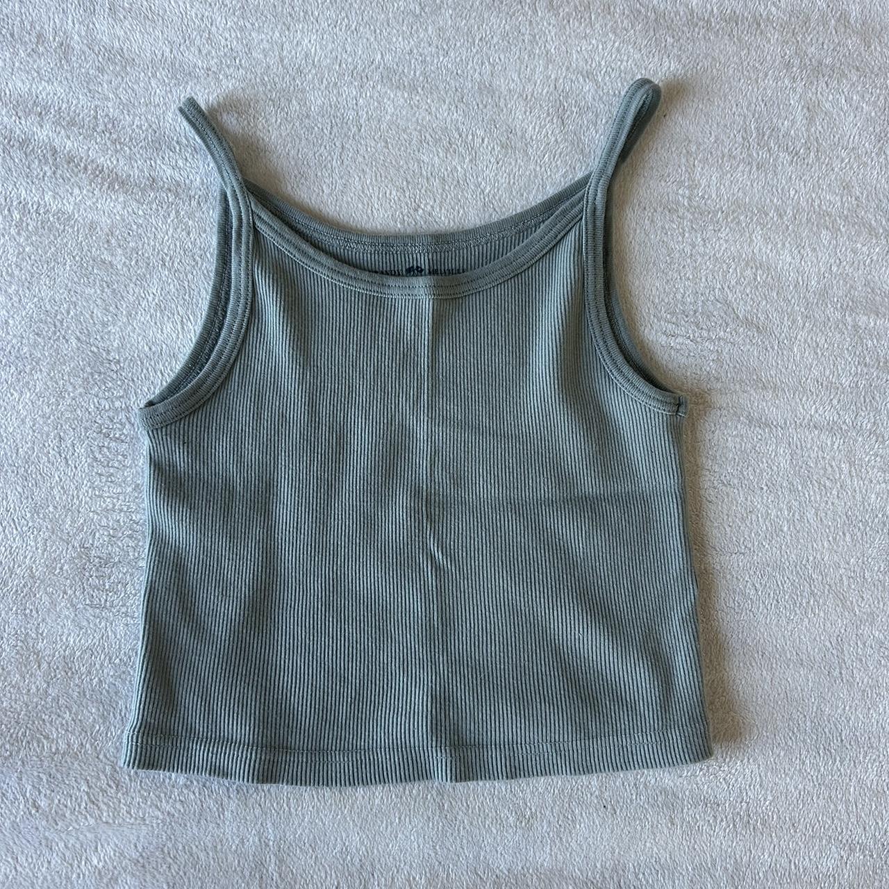 Green Brandy Melville cami. Super cute and comfy. No... - Depop