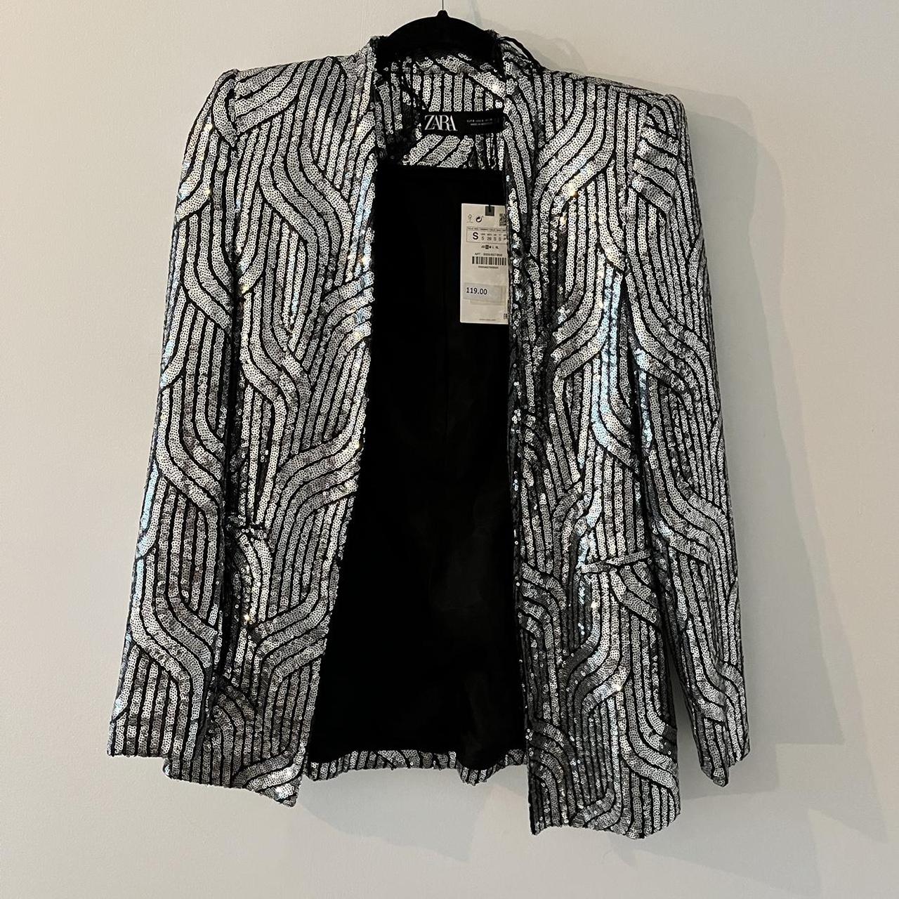 Zara Sparkly Blazer size small new with... Depop