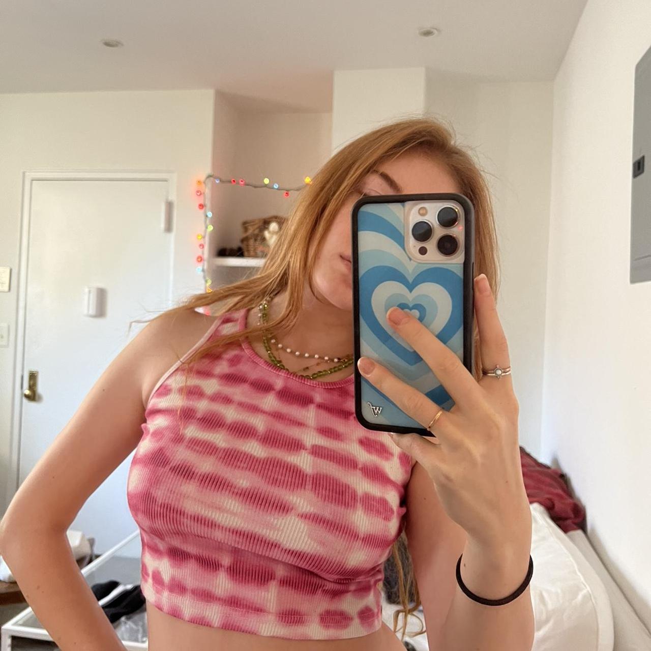 Verge Girl pink tie dye crop top. Super soft and fun... Depop