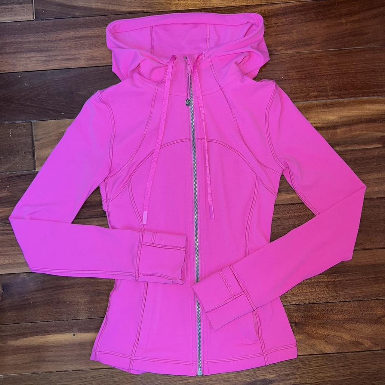 lululemon hooded define jacket nulu sonic pink nylon - Depop