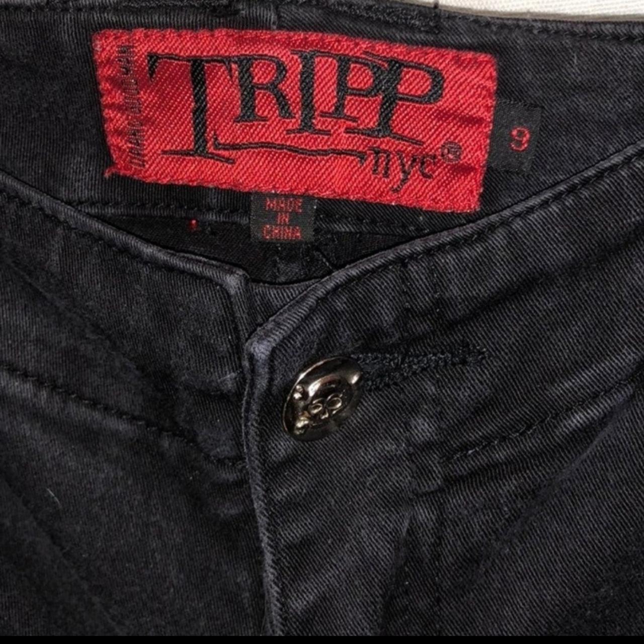 Tripp NYC Women's Black and Red Shorts | Depop