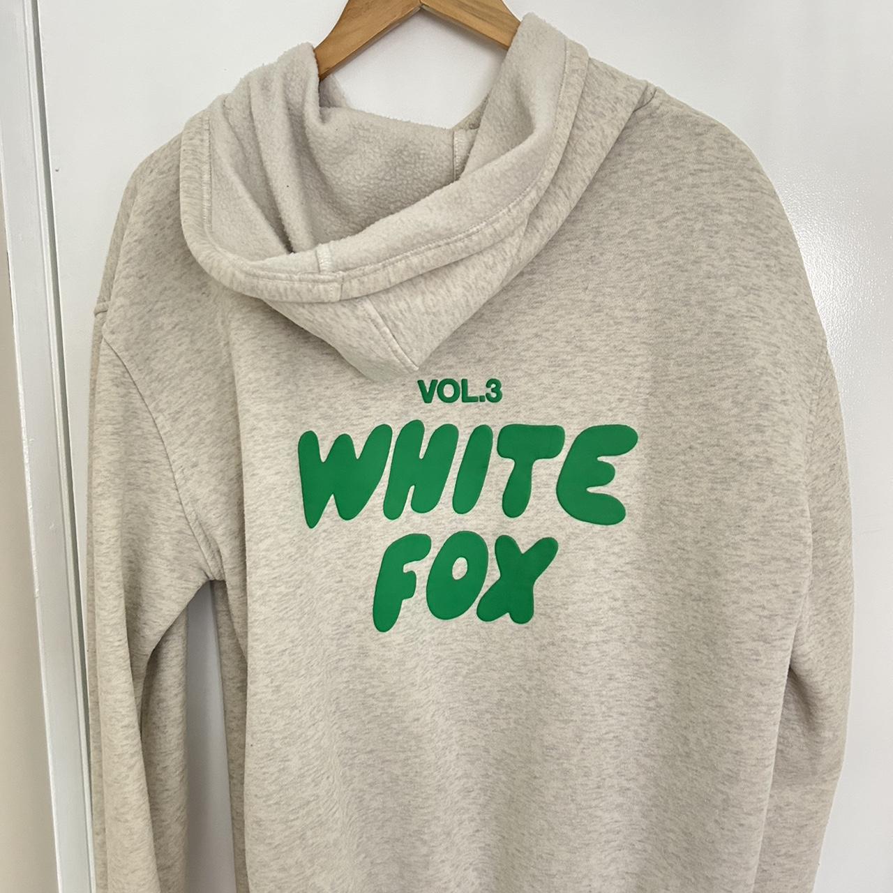 Grey marle white fox hoodie - Size M/L - worn... - Depop