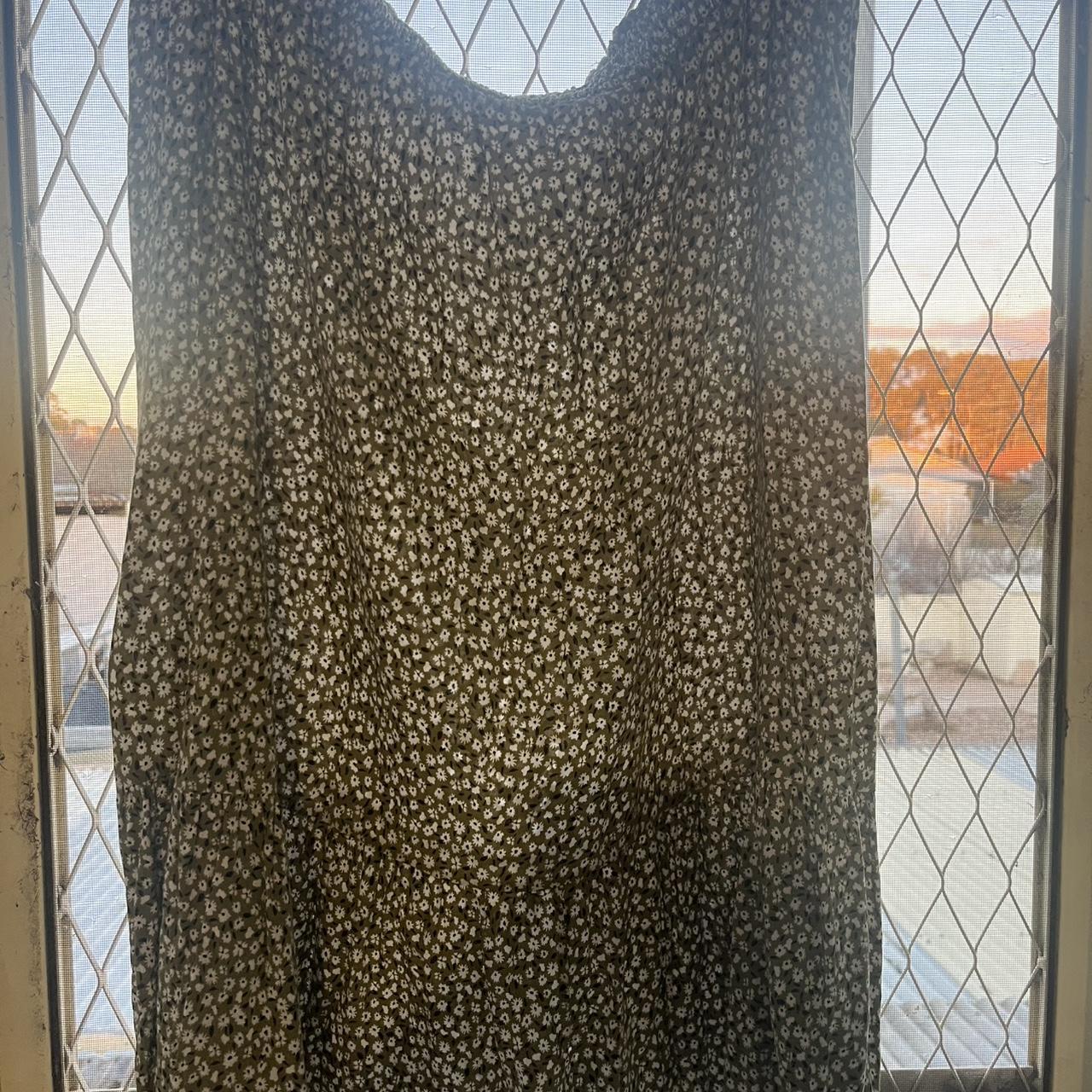 Green floral maxi skirt from Kmart Depop