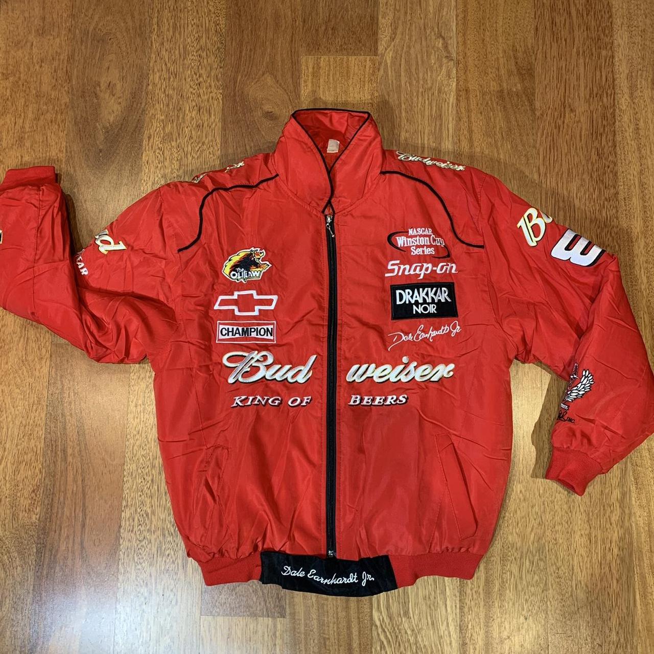 Vintage Style Dale Earnhardt Jr Nascar Racing Jacket... - Depop