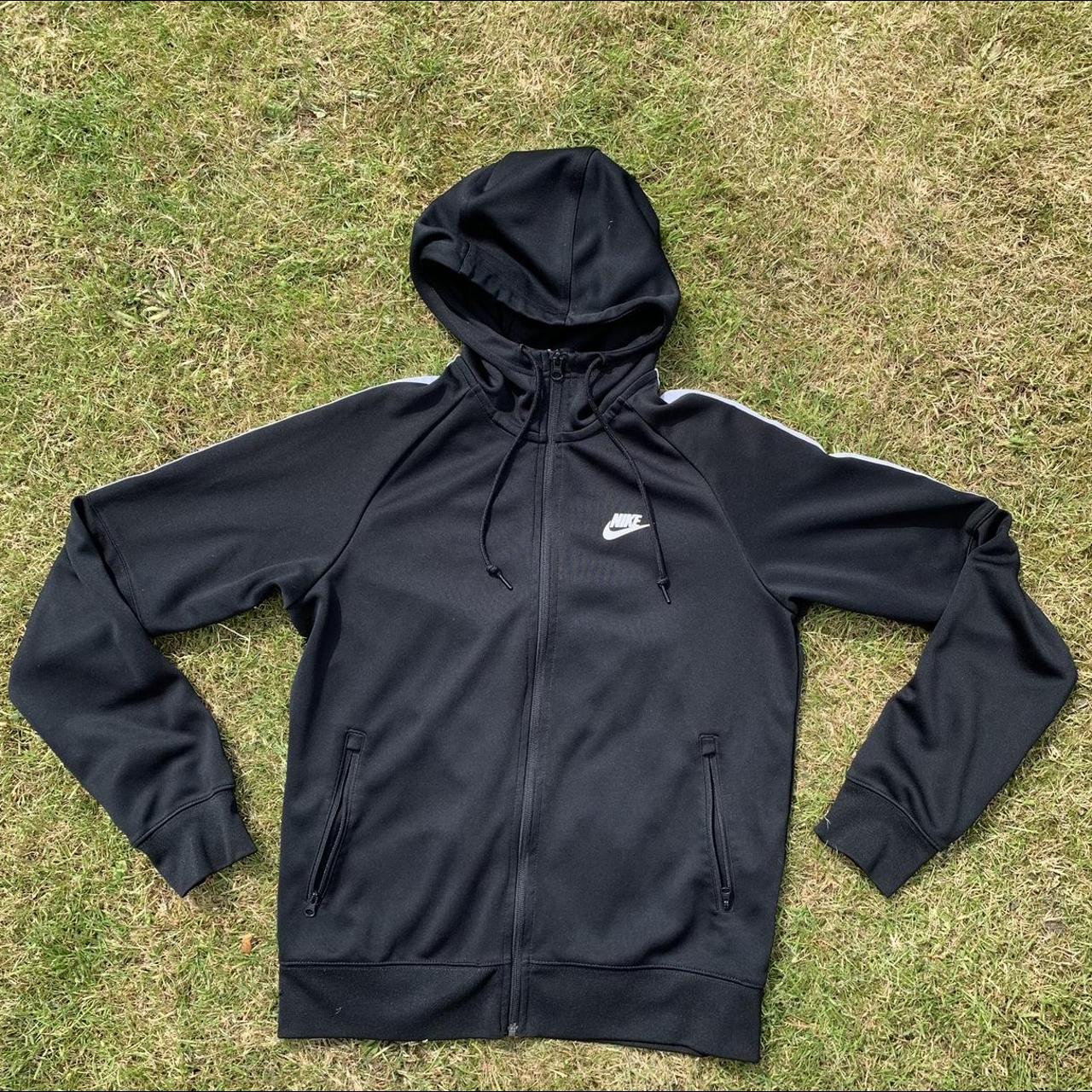 mens nike hoodie black and white