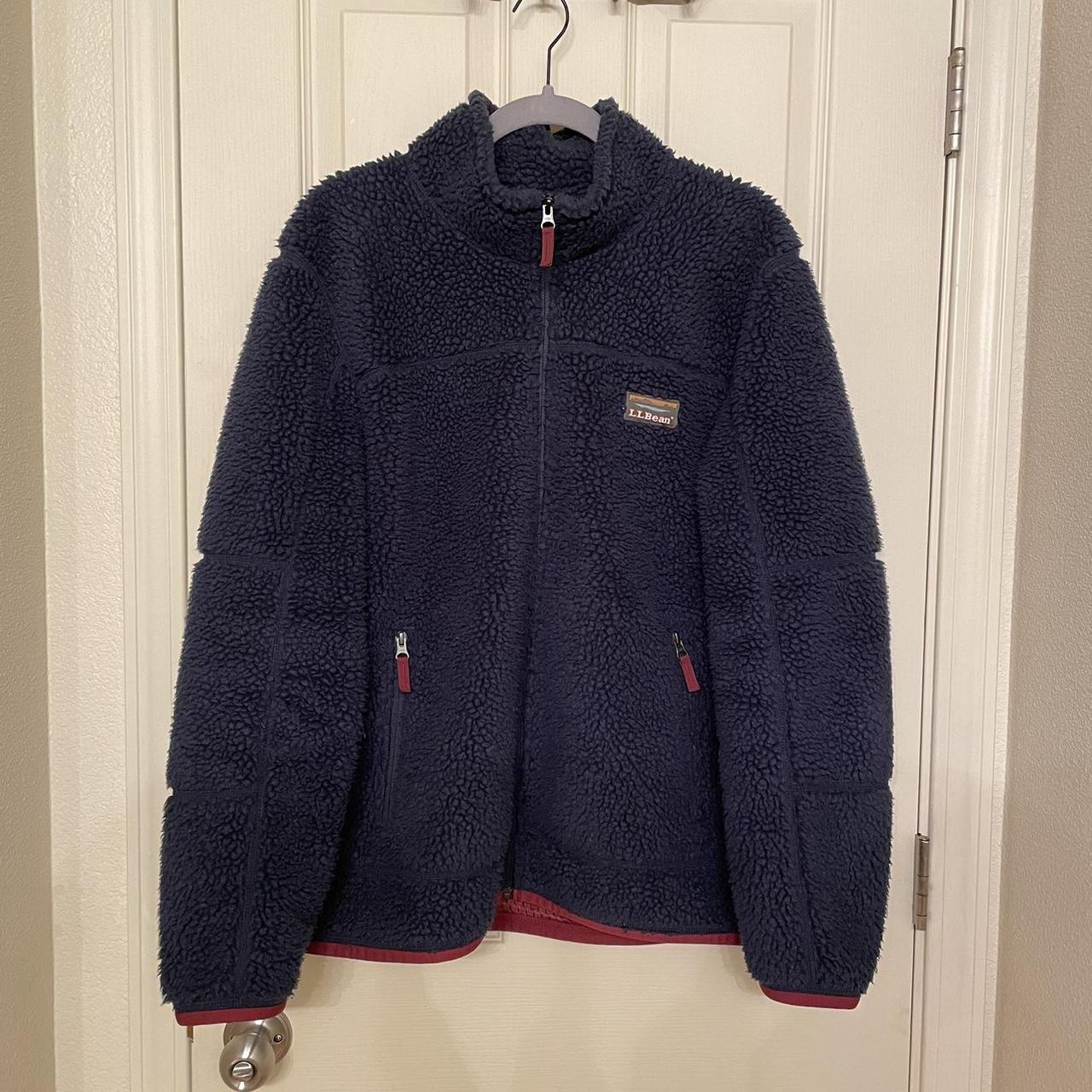 Vintage LL Bean Mountain Pile Sherpa fleece jacket... - Depop