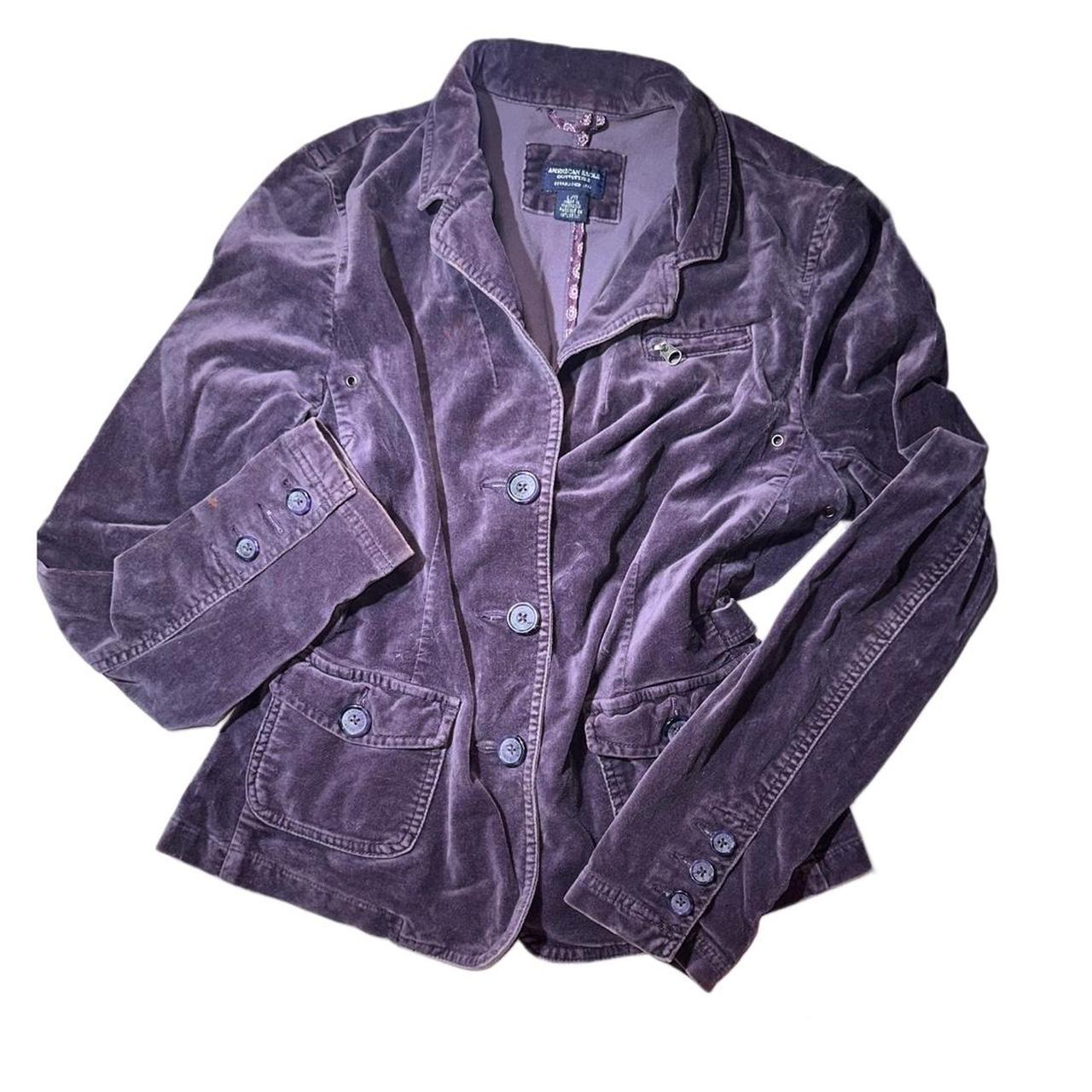 Vintage high quality Bohemian Purple Leather Jacket