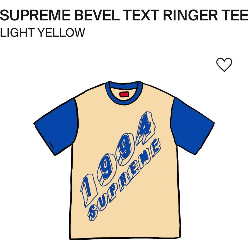 Supreme bevel text ringer hot sale tee