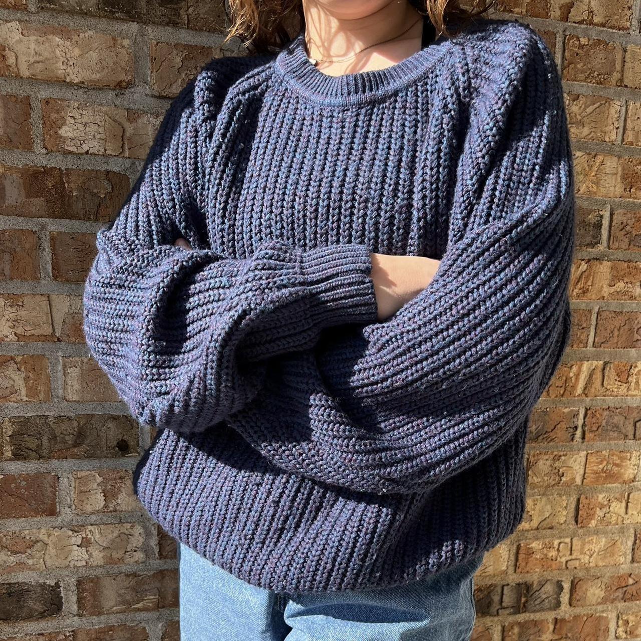 Purple Blue Sweater! Brand: Sweater Graphix Size:... - Depop