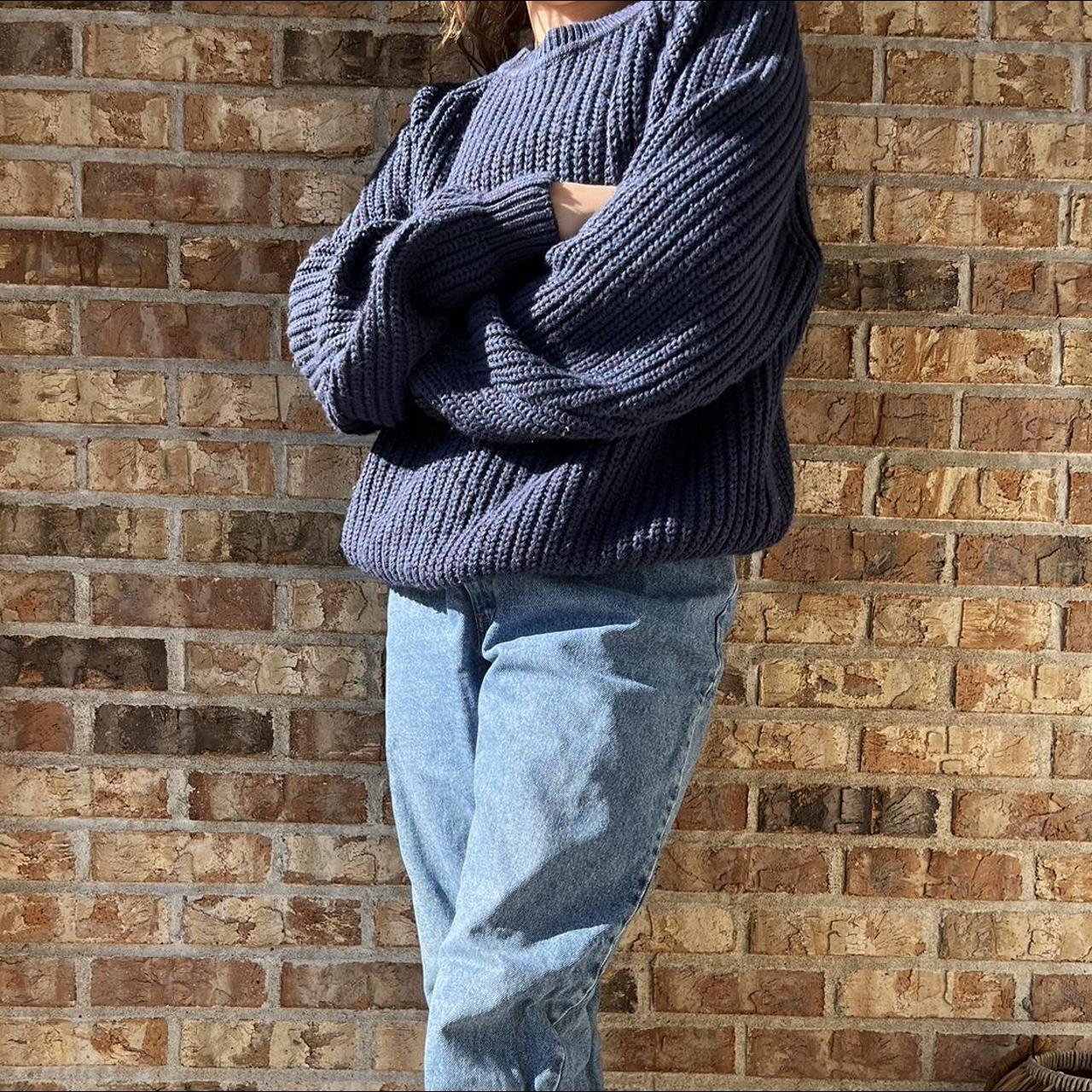 Purple Blue Sweater! Brand: Sweater Graphix Size:... - Depop