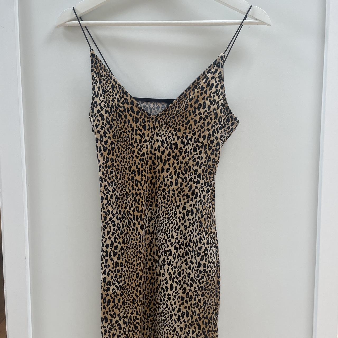 H&M leopard print mini dress, Never worn out so in... - Depop