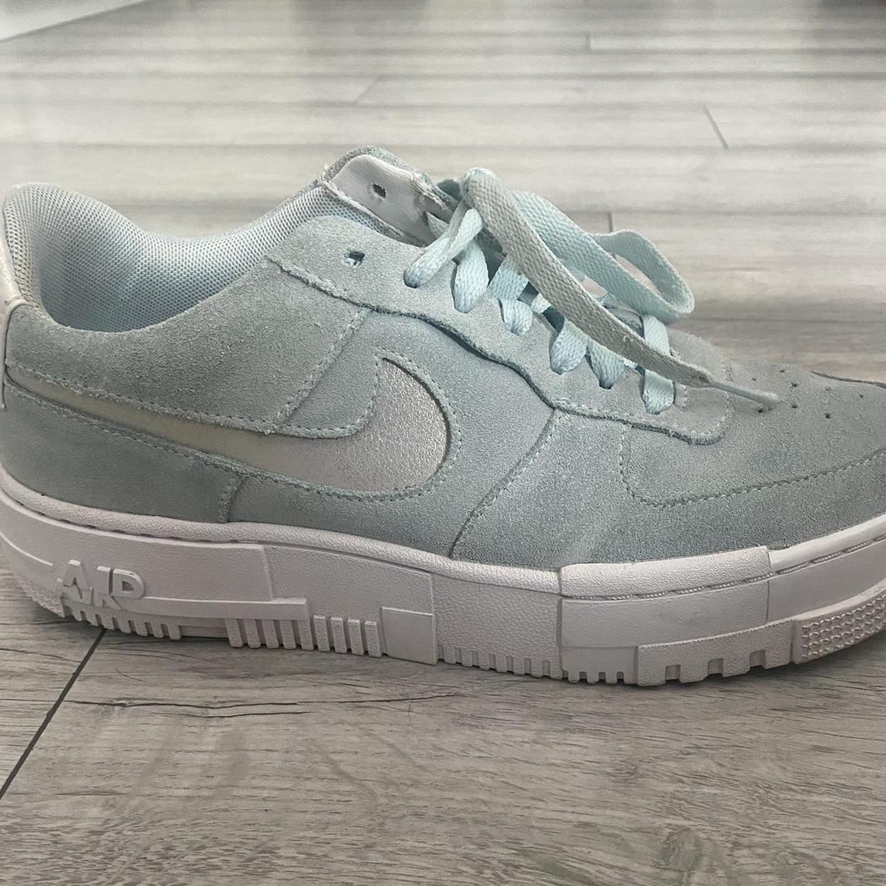 Light blue suede Nike Air force 1 trainers Only worn