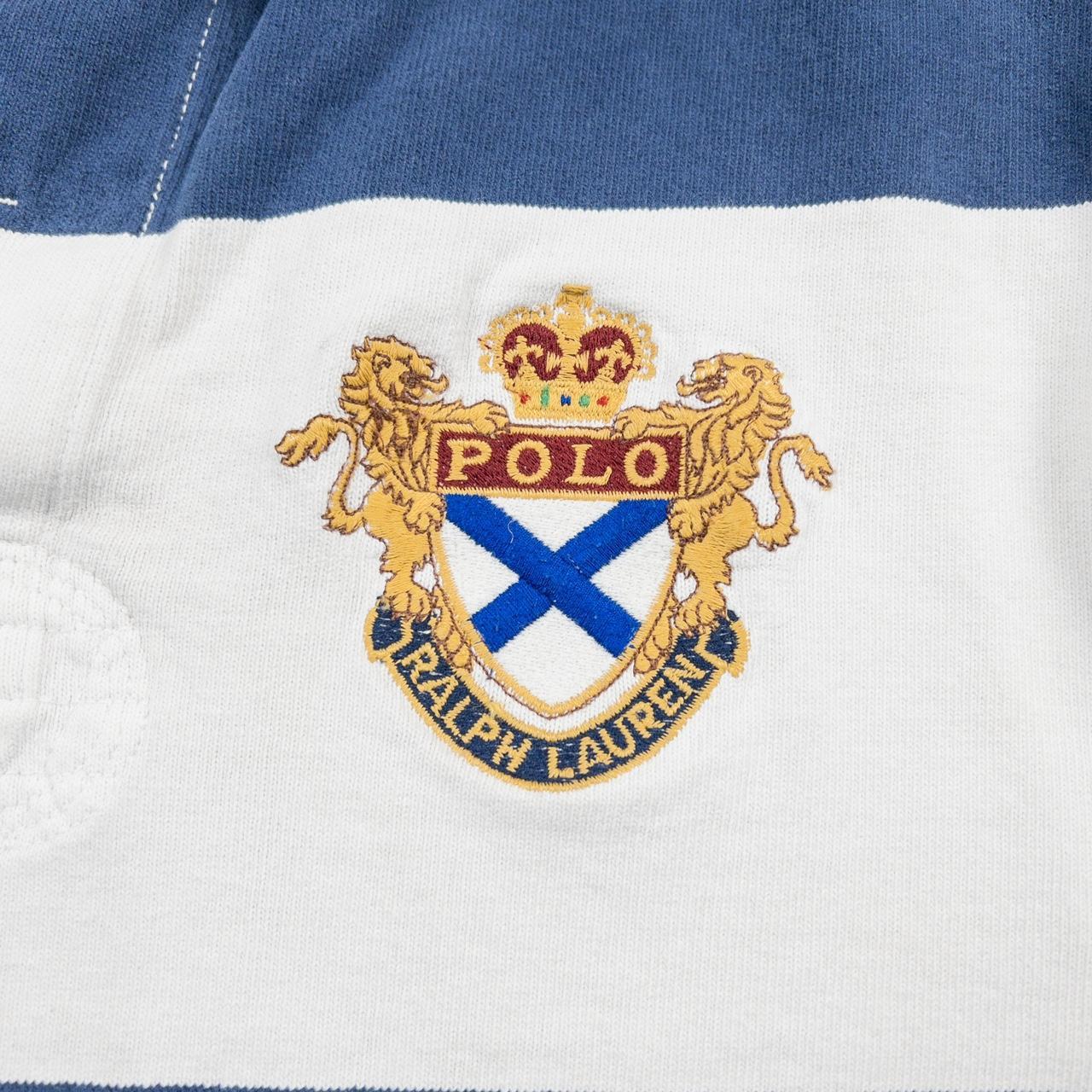 Polo Ralph Lauren Men's White and Blue Poloshirts Depop