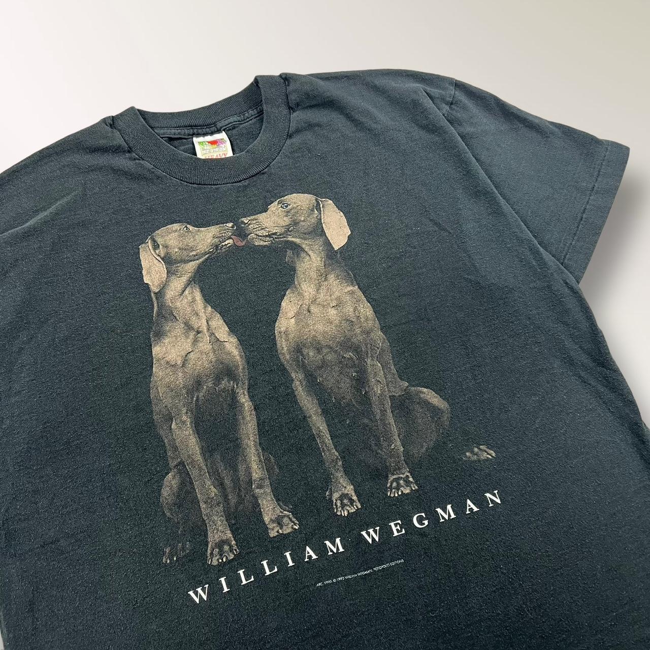 vintage 90s William wegman kissing dogs art... - Depop