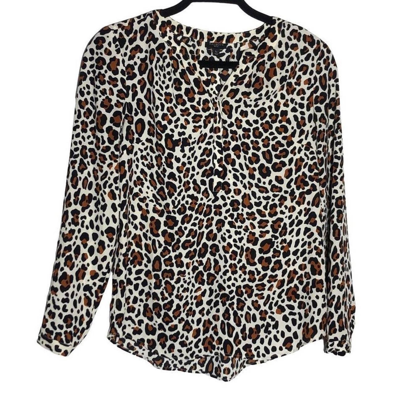 Talbots store leopard blouse