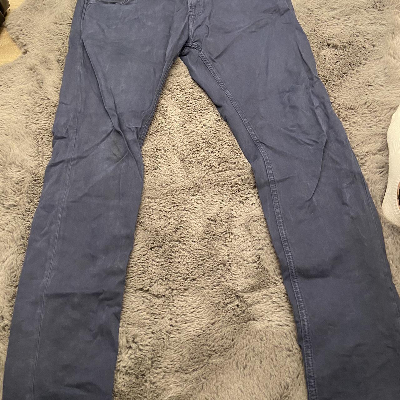 men’s blue zara jeans size: M price includes... - Depop