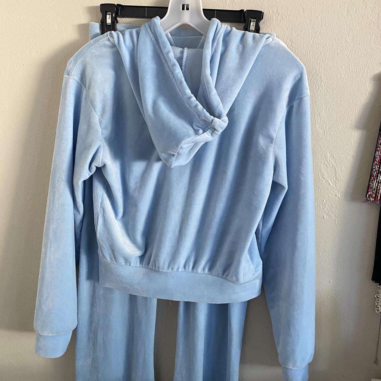 Baby blue tracksuit •Jacket & bottoms both size... - Depop