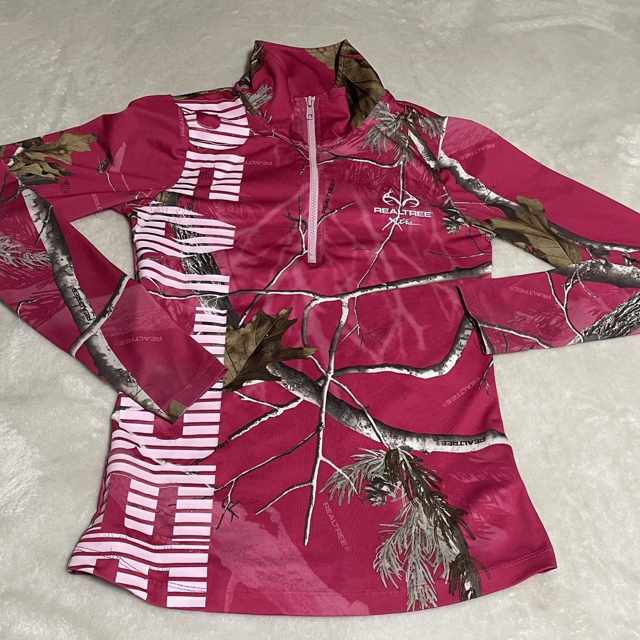 Realtree Women's Small Camouflauge with Pink Hooded Coat Hunting