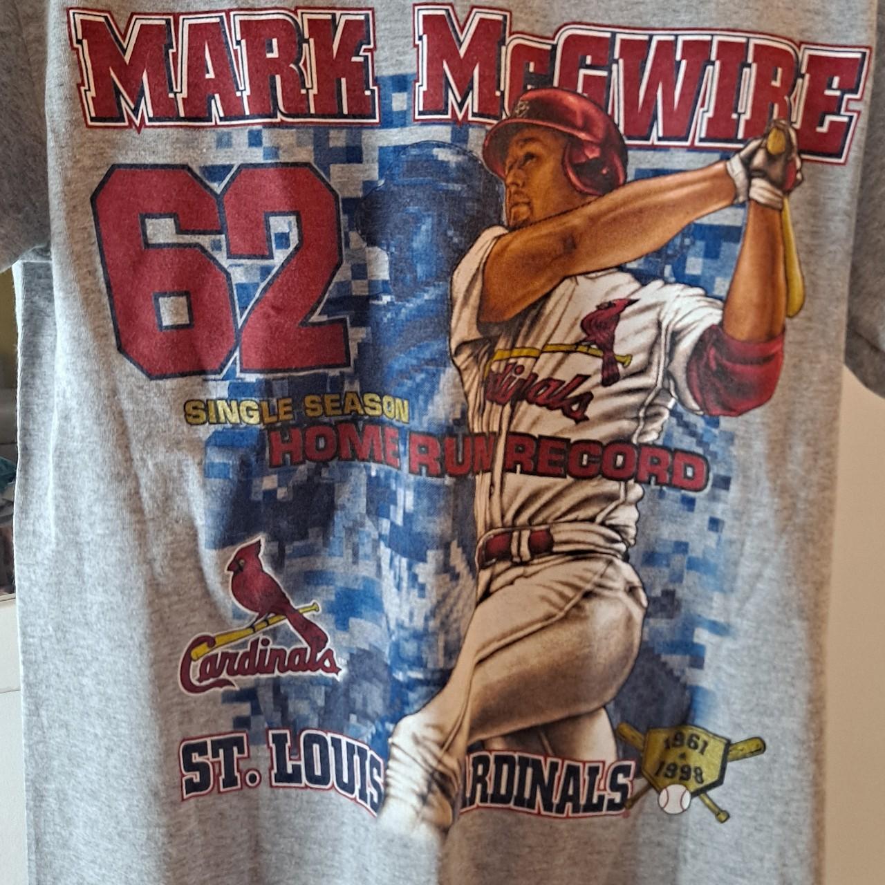 Vtg 1998 MLB St. Louis Cardinals Mark McGwire Home Runs Tee