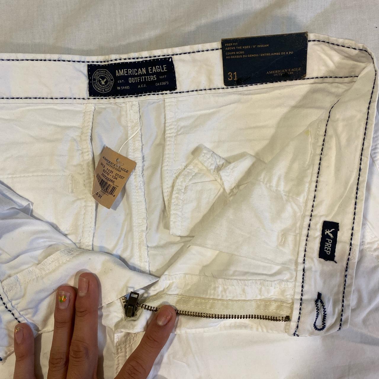 American Eagle Outfitters Men's White Shorts | Depop