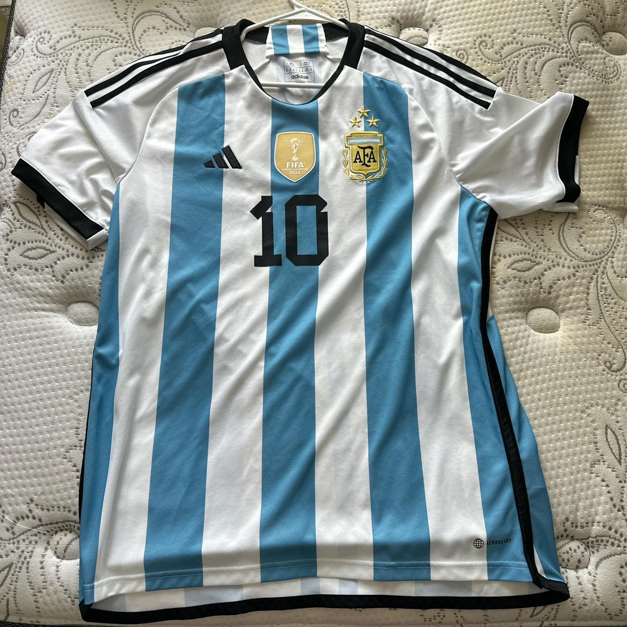 Adidas World Cup 2022 Messi Argentina 3 stars Jersey - Depop